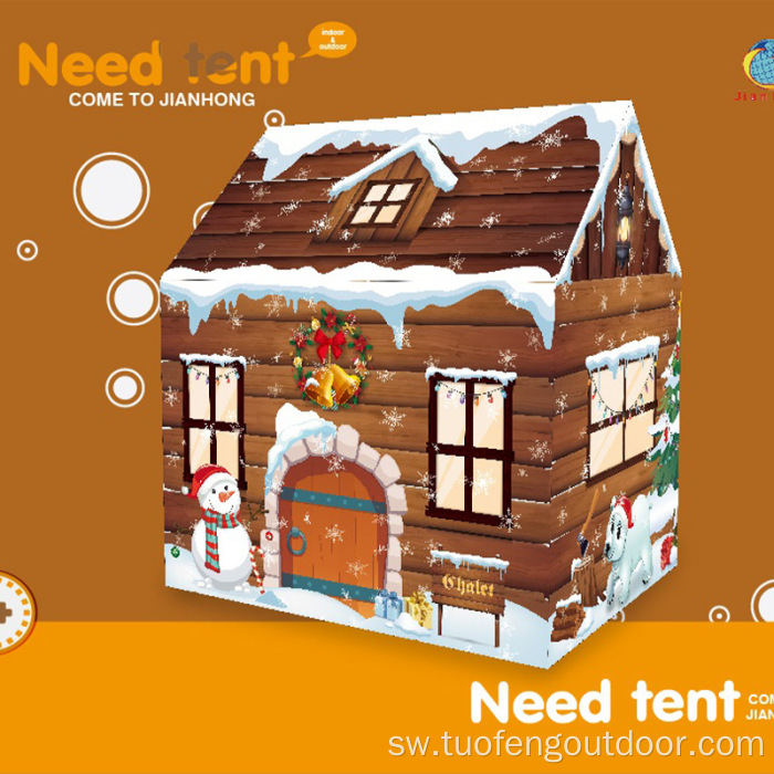 Mchezo wa Pipi ya Krismasi ya Wanyama Watoto Watoto wanacheza nyumba/hema